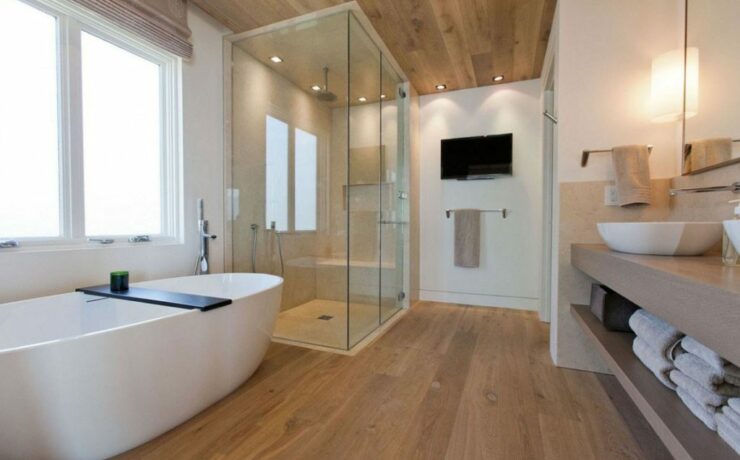 spacious bathroom remodel