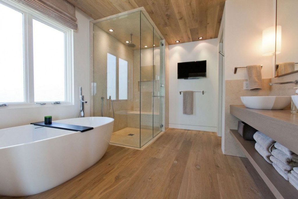 spacious bathroom remodel