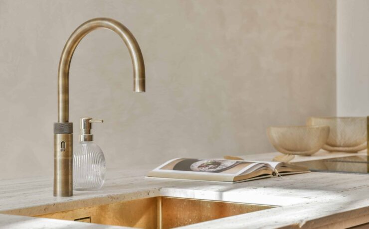 brass kitchen faucet